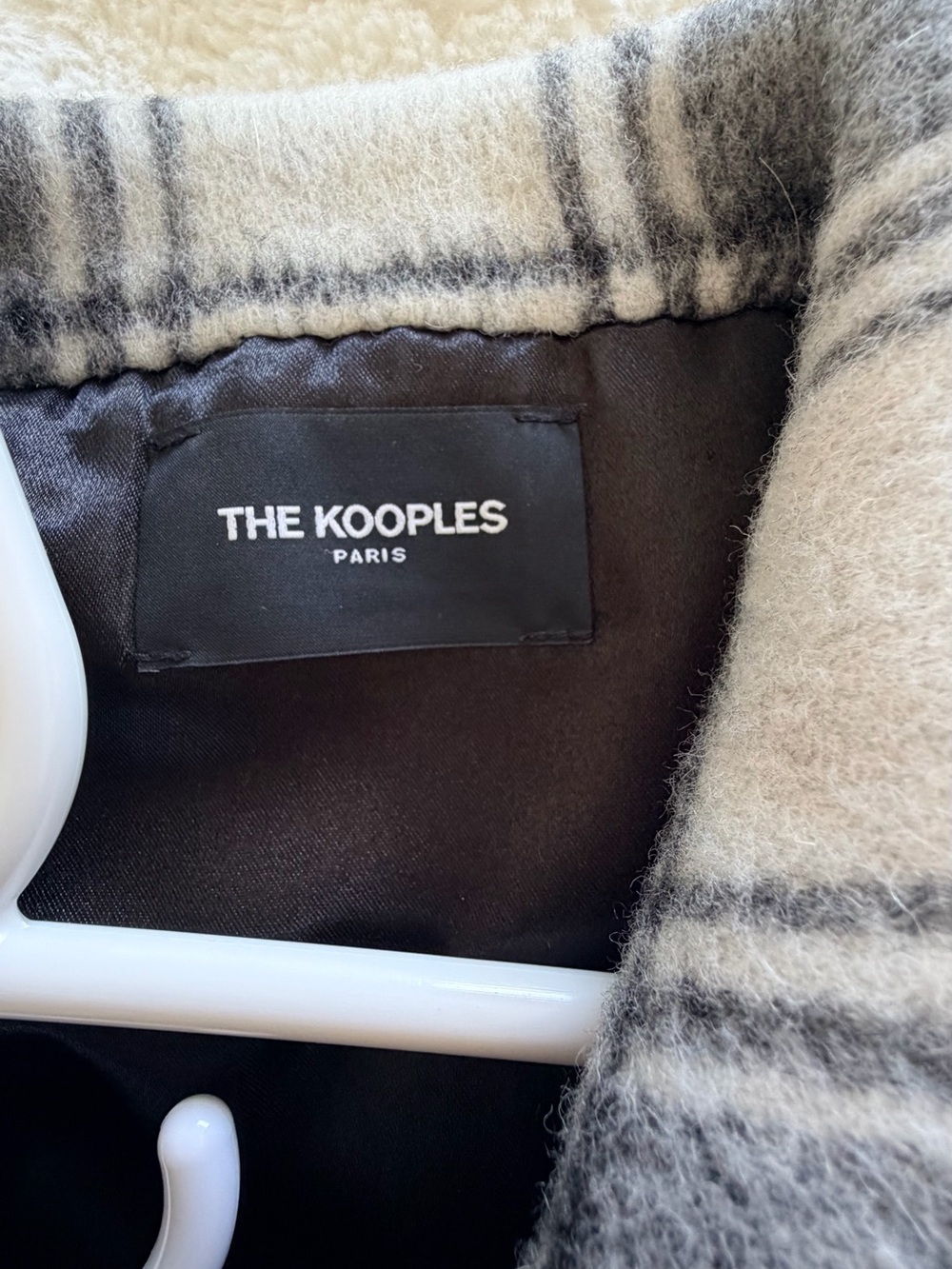 The Kooples Black and White Plaid Shirt Jacket - Picture 10 of 10